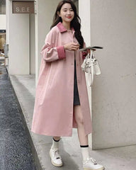 Luxury Japanese Style Trench Coat – Daily Casual Longline Women’s Jacket