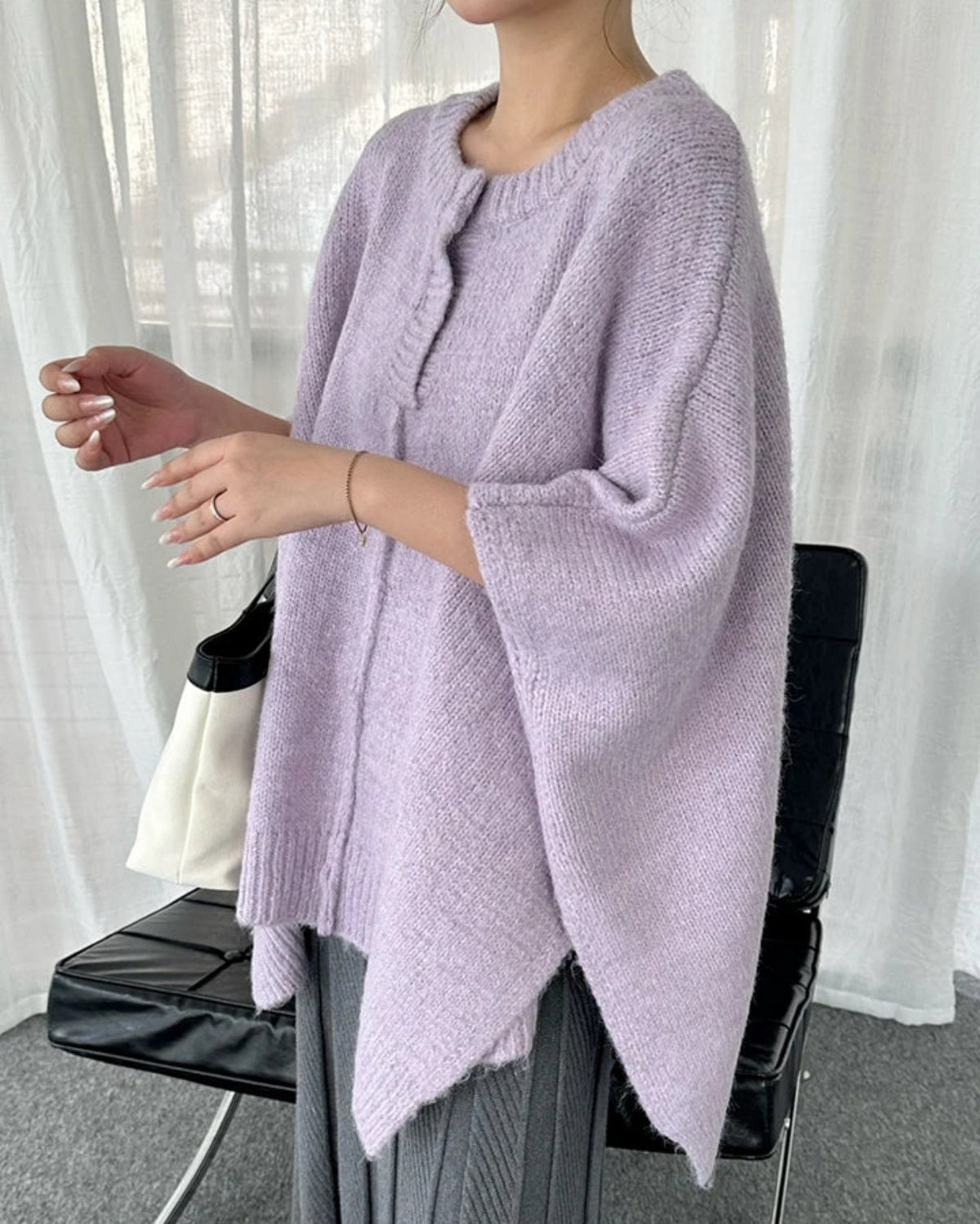 Luxury Knitted Poncho Sweater Premium Quality