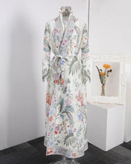Luxury Pleated Longline Duster