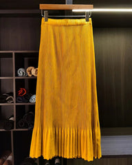 Luxury Pleated Petite-Fit Skirt