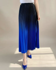 Luxury Plissé Pleats Pleated Midi Skirt