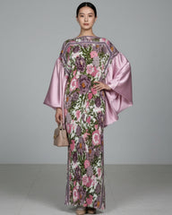 Luxury Plissé Satin Sleeve Dress