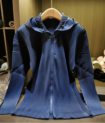 Luxury Plissé Zip Hoodie