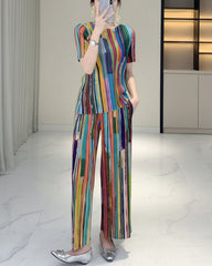 Luxury Plisse Trouser Set