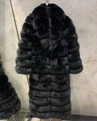Luxury Real Fur Overcoat Women's