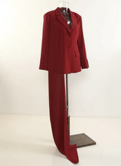 Luxury Shawl-Back Draped Blazer – Designer Evening Jacket