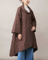 Luxury Thick Women's Padded Pleats Coat