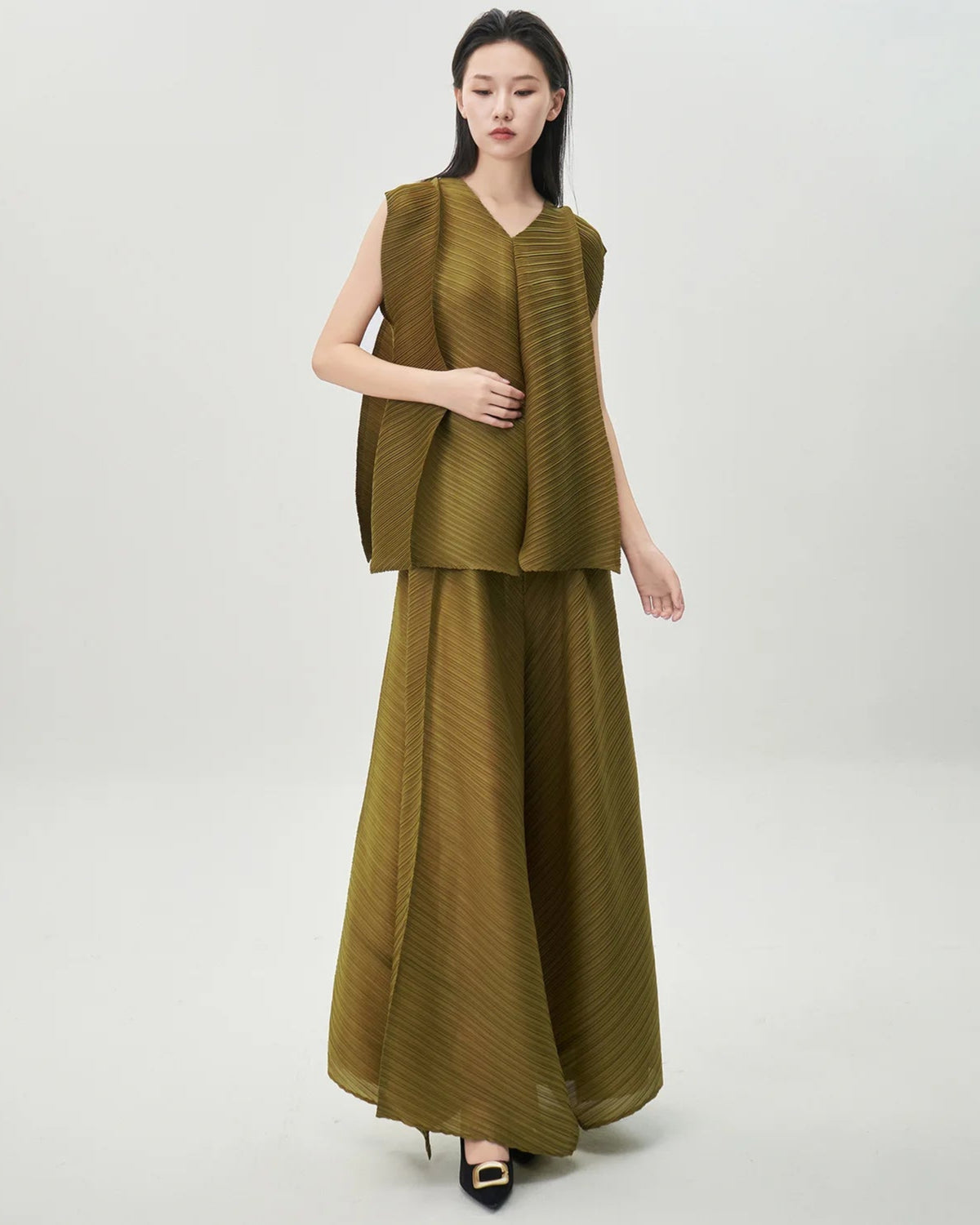 Luxury Travel Comfortable Japanese Pleated Set - Petite Women's