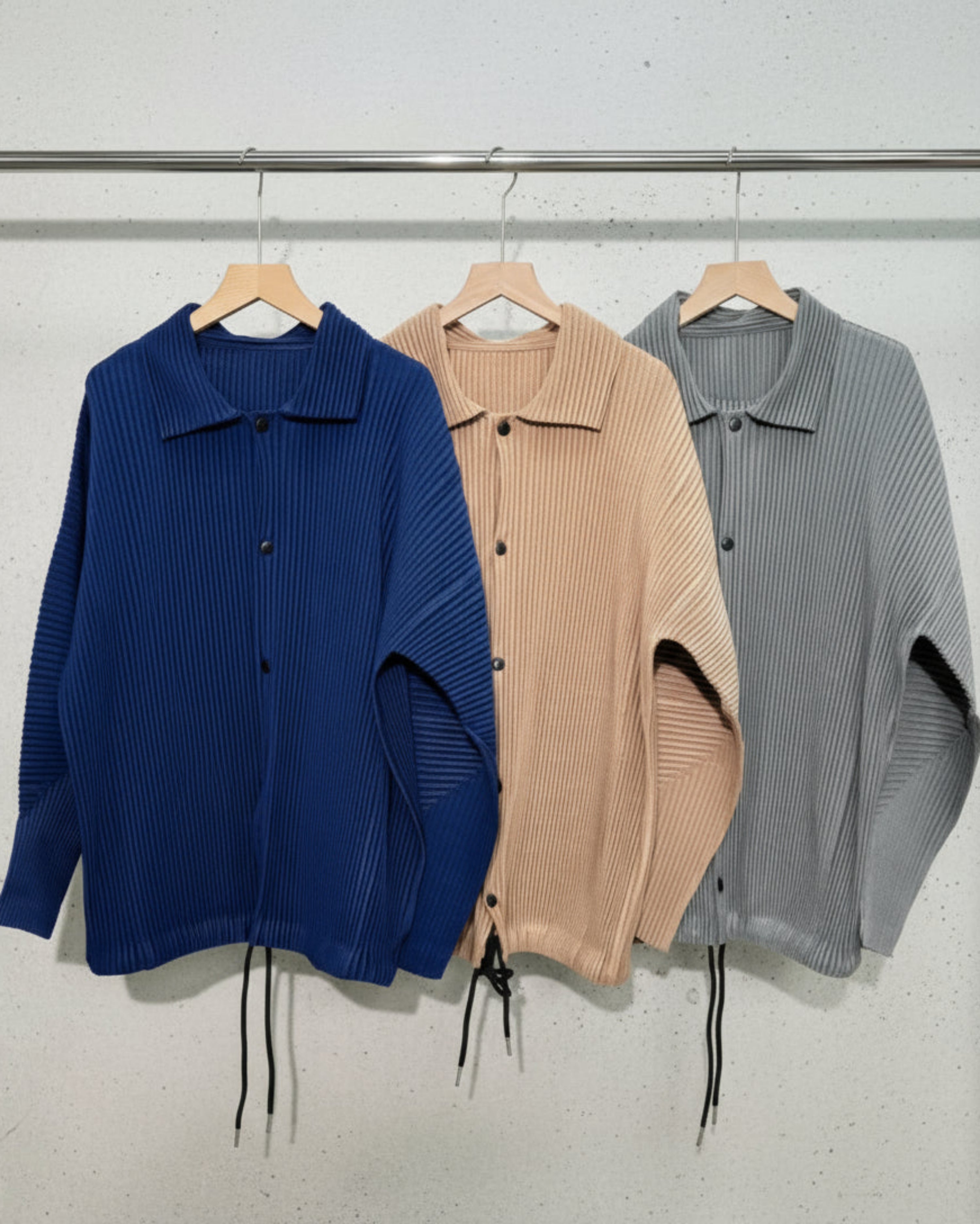 Luxury Travel Japanese Plissé Pleated Jacket