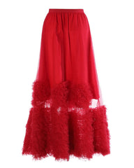 Luxury Tulle Maxi Skirt - Dramatic Ruffle Hem