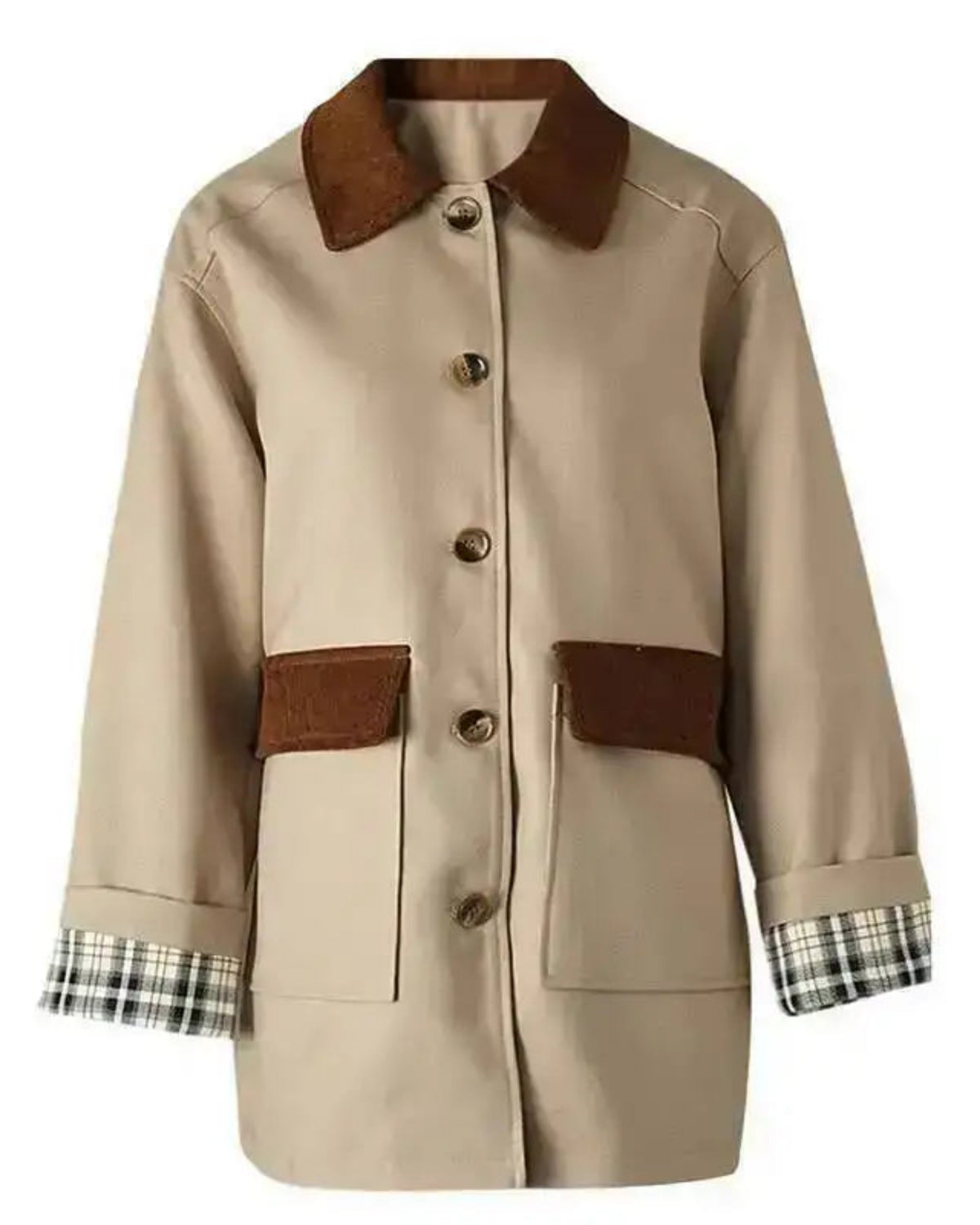 Luxury Women's Corduroy Collar Barn Jacket