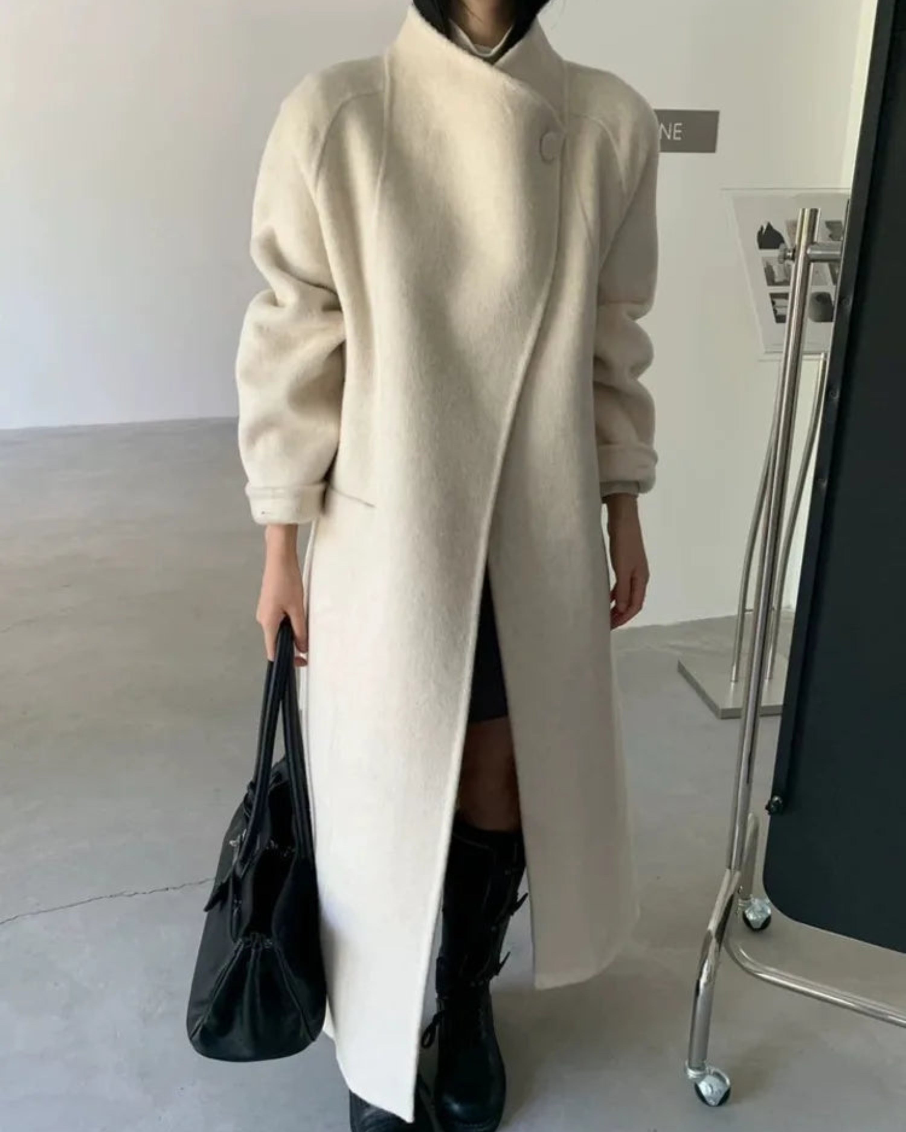Luxury Wool-Blend Long Coat