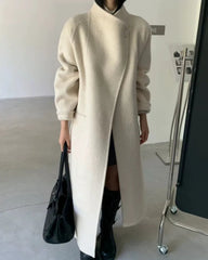 Luxury Wool-Blend Long Coat