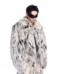 Men's Luxury Faux Fur Coat & Pants Set