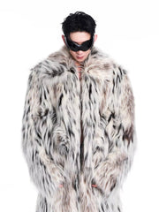 Men's Luxury Faux Fur Coat & Pants Set