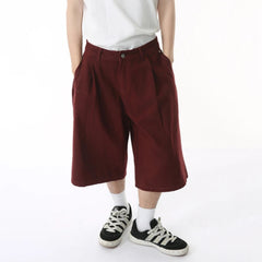 Men's Below-Knee Long Shorts - Wide Leg Baggy Fit