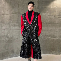 Men's Dazzling Sequin Suit Set