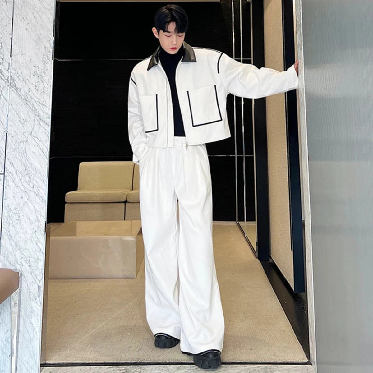 Men's Modern Corduroy Jacket & Trousers Set