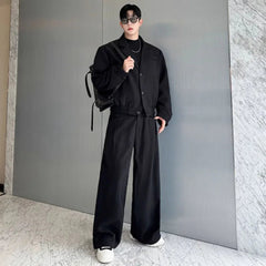 Men's Premium Relaxed Fit Jacket & Trousers HEYFANCYSTYLE - Black