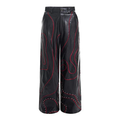 Men's Ultra Baggy Faux Leather Pants | Luxury Streetwear