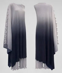 Ombre Plissé Cape & Trousers Set