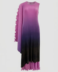 Ombre Plissé Cape & Trousers Set