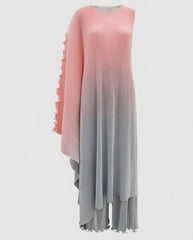 Ombre Plissé Cape & Trousers Set