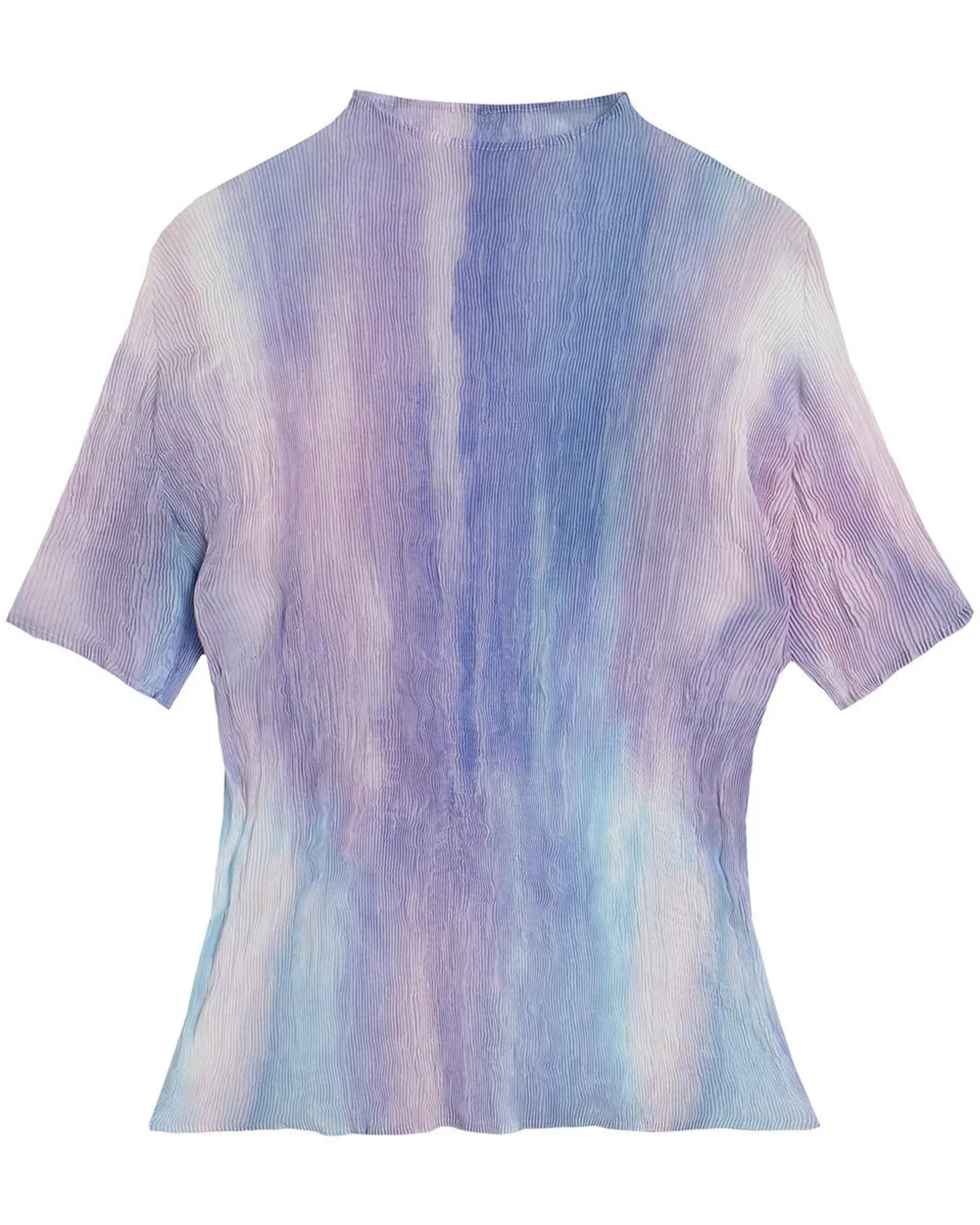 Ombre Pleated Plisse Top