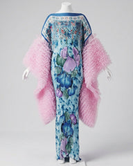 Luxury Floral Pleated Kaftan