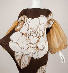 Luxury Botanical Plissé Kaftan