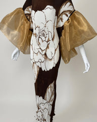 Luxury Botanical Plissé Kaftan