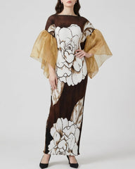 Luxury Botanical Plissé Kaftan