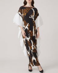 Cascading Sleeves Plissé Kaftan