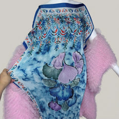 Luxury Floral Pleated Kaftan