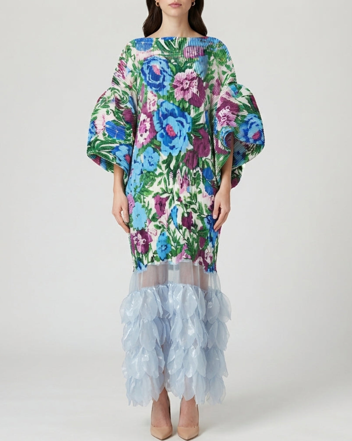 Luxury Cocktail Pleated Kaftan Dress