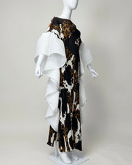 Cascading Sleeves Plissé Kaftan