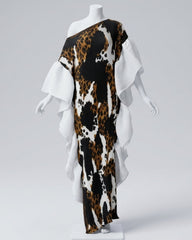 Cascading Sleeves Plissé Kaftan