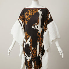 Cascading Sleeves Plissé Kaftan