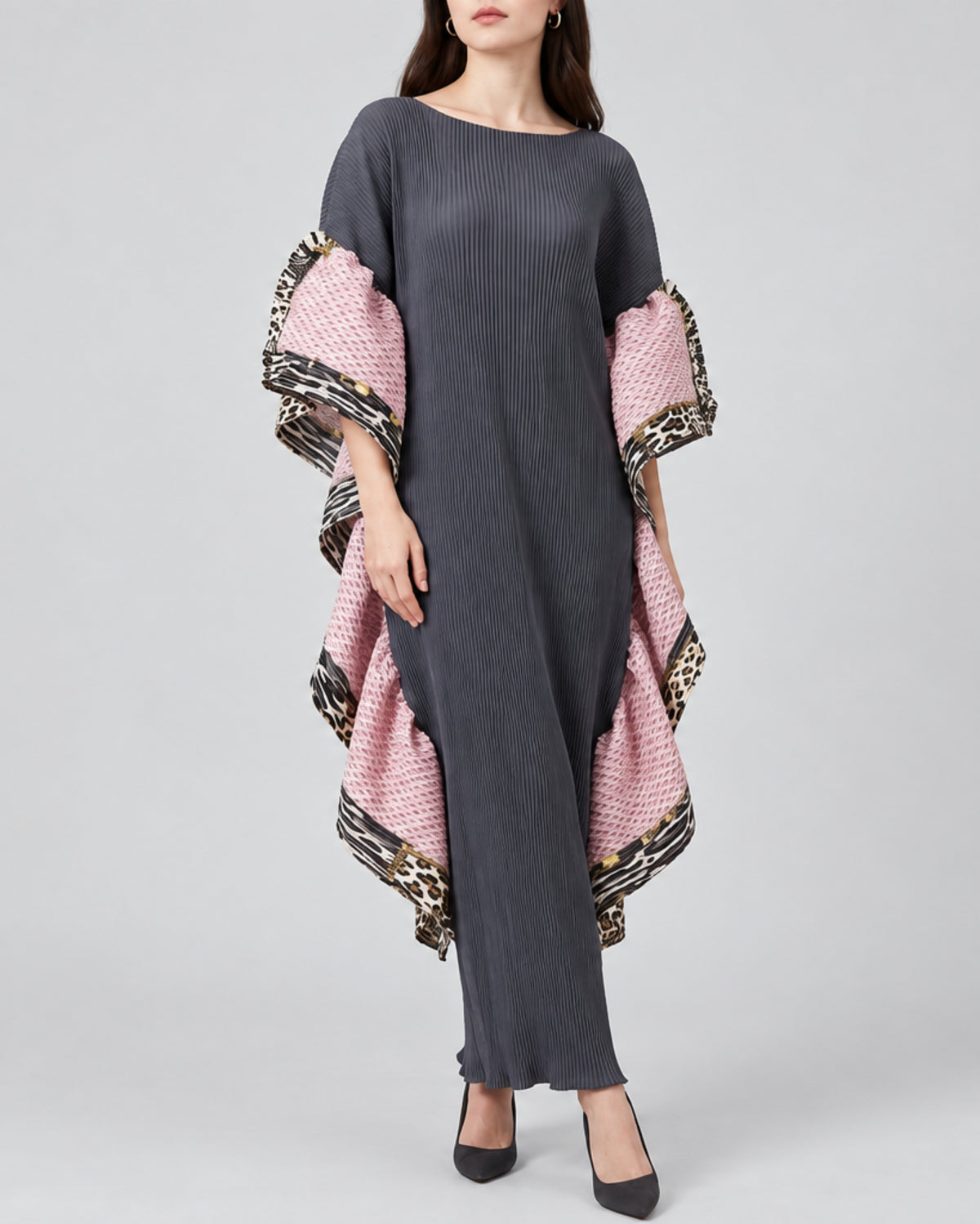 Petite Evening Pleated Maxi Kaftan