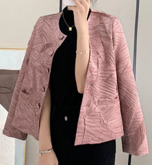 Pleated Japanese Designer Blazer Jacket Women's