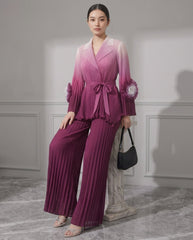 Luxury Plissé Dressy Pant Set