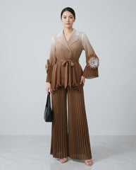 Luxury Plissé Dressy Pant Set