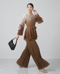 Luxury Plissé Dressy Pant Set