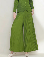 Pleats Plissé Pleated Wide Leg Pants