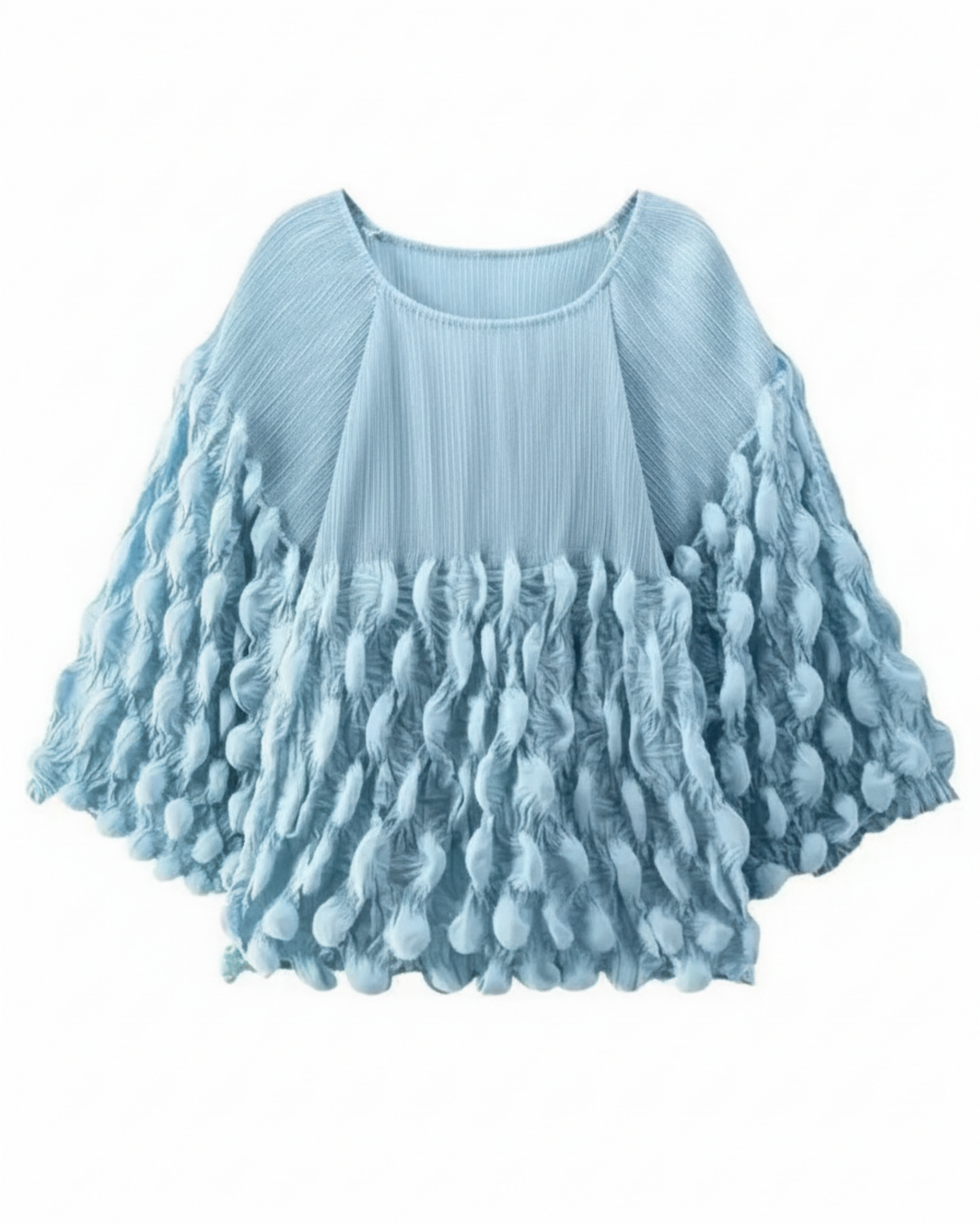 Pleats Plissé Textured Top – Japanese Style