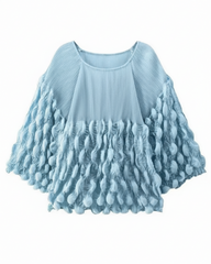 Pleats Plissé Textured Top – Japanese Style