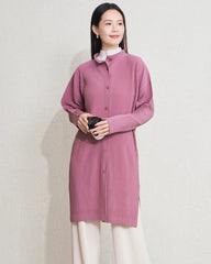 Plissé Pleated Pleats Micro-Pleat Cardigan