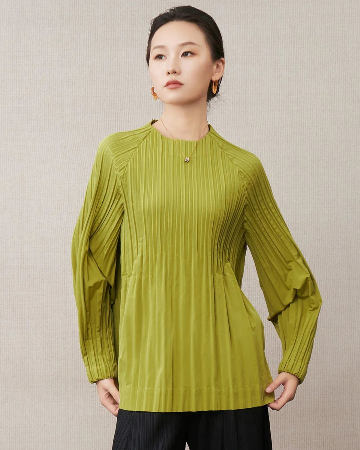 Plissé Pleated Pleats Micro-Pleat Top