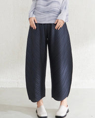 Plissé Pleats Pleated Wide-Leg Cropped Trousers – Luxury Japanese