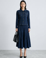 Plissé Casual Travel Skirt Set